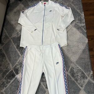 Nike NSW TAPED TRACK JACKET & Pants BLUE RED WHITE Size XXL